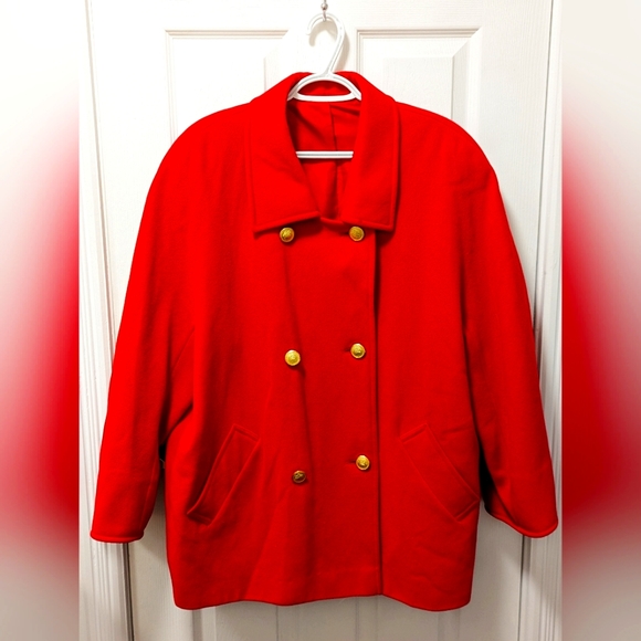 Vintage St Michael 100% Wool Mid Length Peacoat | Size 18/20 - Picture 1 of 7